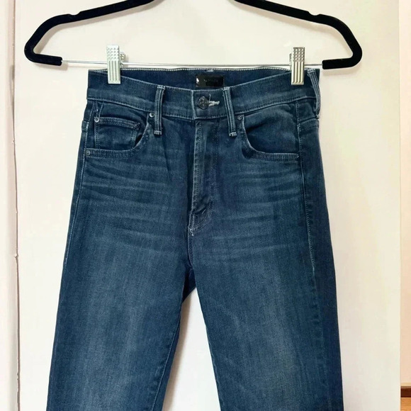 MOTHER The Insider Crop Step Fray Flare Cropped Jeans Denim in Good For You 24 - Picture 10 of 17